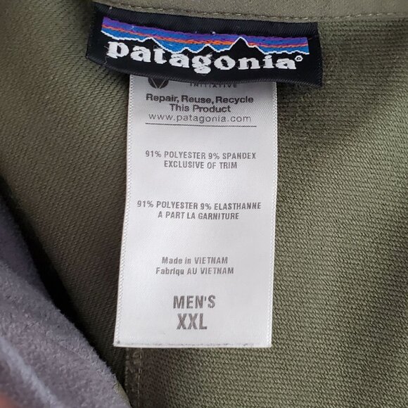 Patagonia Mens XXL Simple Guide Shell Jacket Olive Green Full-Zip Jacket - Picture 4 of 8